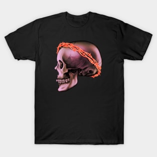 Human Skull V3 BarbedWire T-Shirt